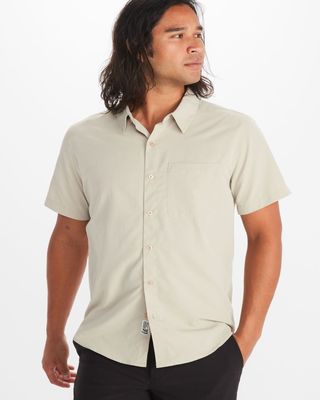 Camisa Marmot Hombre Aerobora Ss Beige