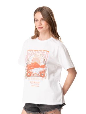 Imagen 2 del producto Polera Stoked Mujer Sunshine Blanco