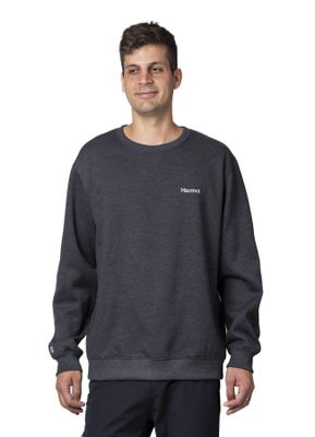 Polerón Hombre Marmot Logo Crew Gris