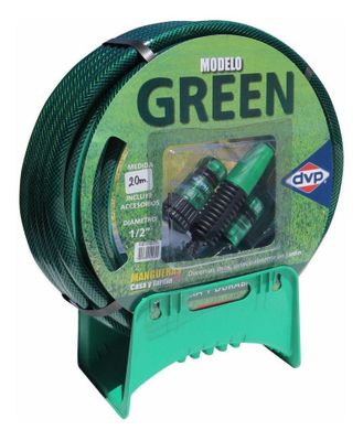 Imagen 2 del producto Manguera Pvc Malla 1/2'' 20 Mts Con Kit Completo Verde Dvp