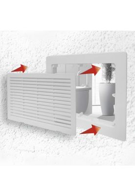 Imagen 2 del producto Celosía Ventilación 15x23 cm Nova Clip Blanco 50 un DVP