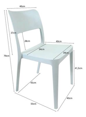 Imagen 2 del producto Silla Plástica Minimal Cian Dvp