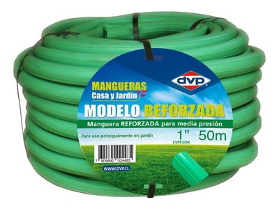 Manguera Pvc Reforzada 50mts 1 Pulgada Dvp