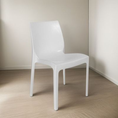 Silla Plástica Blanca Resistente Con Filtro Uv  Dvp