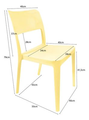 Imagen 2 del producto Silla Plástica Minimal Vainilla Dvp