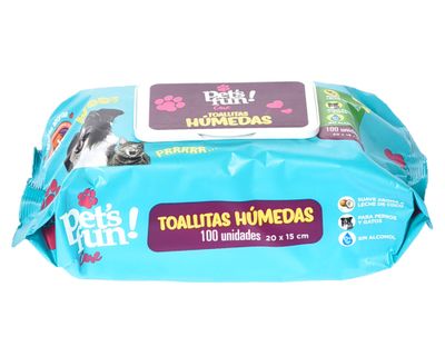 Toalla húmeda mascota 100 unidades