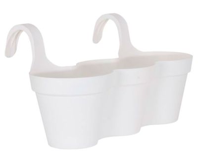 Maceta Balcón triple blanco