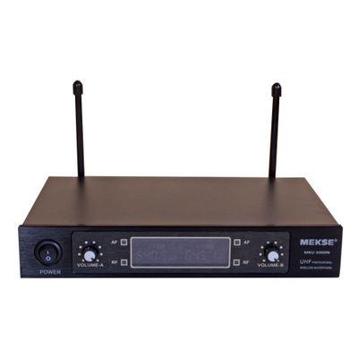 Imagen 2 del producto MICROFONO INALAMBRICO DE MANO DOBLE UHF/FQ VAR. MEKSE MKU-5000N