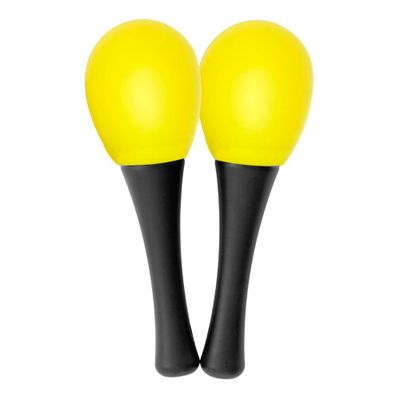 PAR DE SONORAS - MARACAS PARA NIÑOS, ESCUELAS 13X4 COLOR AMARILLO RMX SRK-134 AMARILLO