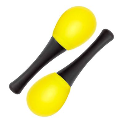 Imagen 2 del producto PAR DE SONORAS - MARACAS PARA NIÑOS, ESCUELAS 13X4 COLOR AMARILLO RMX SRK-134 AMARILLO