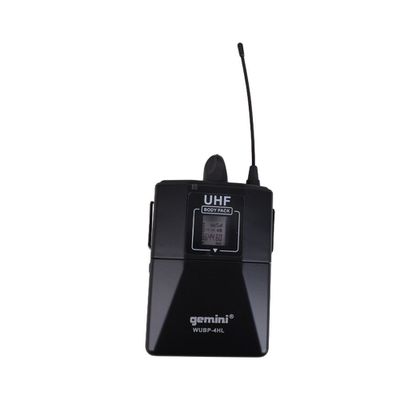 Imagen 2 del producto SET 4 MICR FONOS INALAMBRICOS UHF CINTILLO SOLAPA LAVALIER GEMINI WUBP 4HL