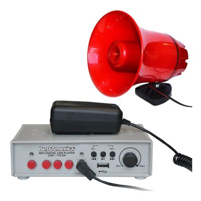 AMPLIFICADOR MOVIL 20W PARA AUTOMOVILES 12V-24V CAD-115DA BESTAMERICA