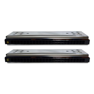 Imagen 2 del producto ARMONICA DOBLE CROMADA MOD.MAT-242 MEISTEHAFT