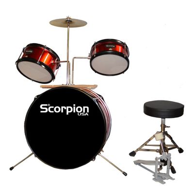 BATERIA NIÑO 3PCS ROJA SBJ-3/RD SCORPION