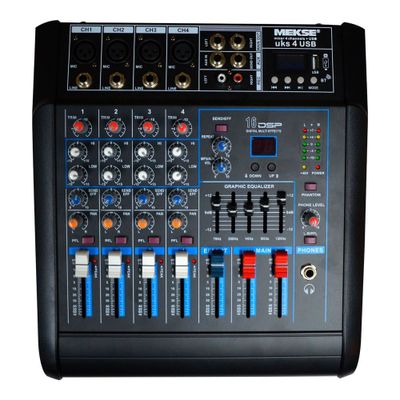 CONSOLA POWER MIXER 4CH BLUETOOTH UKS-4USB MEKSE