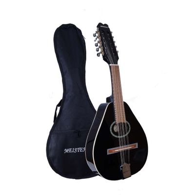 MANDOLINA 10 CUERDAS NEGRO M10C/BK CON FUNDA MEISTEHAFT