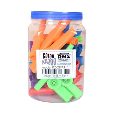 KAZOO PLÁSTICO 24 PCS COLORES MOD. KZ-28/CLRS RMX