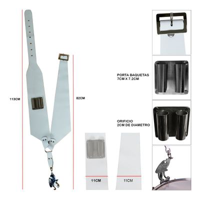 Imagen 2 del producto TERCIADO PARA CAJA DE BANDA CUERO BLANCO TEC-11/CR RMX