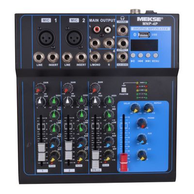 Imagen 2 del producto MIXER PASIVO BLUETOOTH USB 2 2 4CANALES MEKSE MNP 4P
