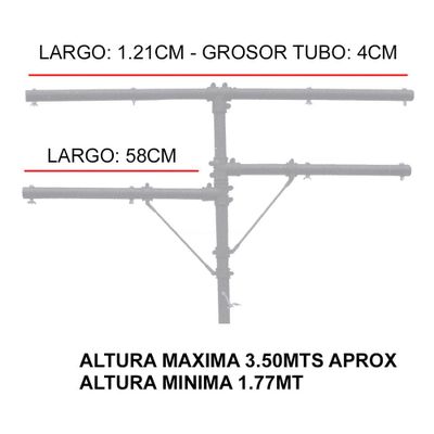Imagen 2 del producto ATRIL DE ILUMINACION CON BARRA T DOBLE MRN-018 MEKSE