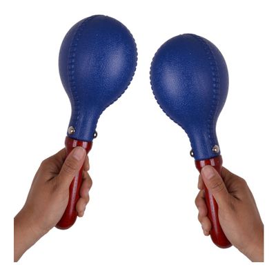 Imagen 2 del producto PAR DE SONORA PLASTICA CON MANGO MADERA AZUL RMX