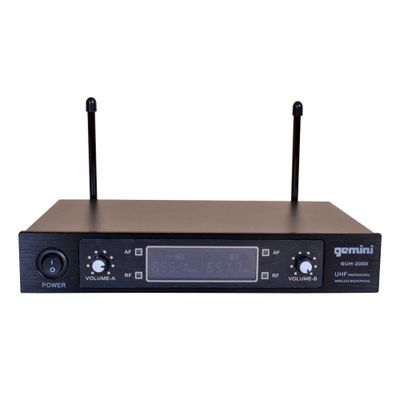 Imagen 2 del producto MICROFONO INALAMBRICO DE MANO DOBLE UHF/FQ VARIABLE GUH-2000 GEMINI