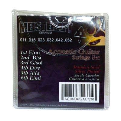 Imagen 2 del producto SET CUERDAS PARA GUITARRA ACÚSTICA MOD.AC-10 MEISTEHAFT