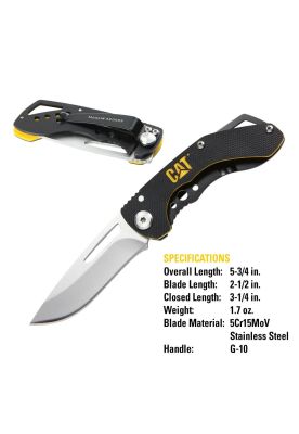 Imagen 2 del producto CUCHILLO NAVAJA PLEGABLE CAT 980009 PUNTA CURVA