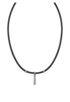 Cadena de Hombre Cat J005N10112 Plateado-Negro