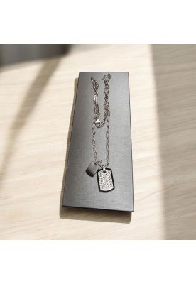 Imagen 2 del producto Cadena de Hombre Cat J003N00121 Plateado-Negro