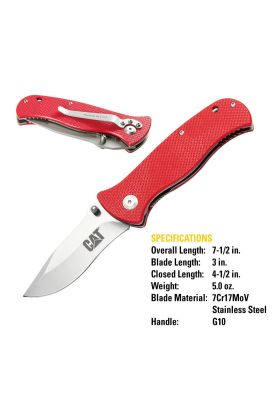 Imagen 2 del producto CUCHILLO NAVAJA PLEGABLE CAT 980125 PUNTA CURVA