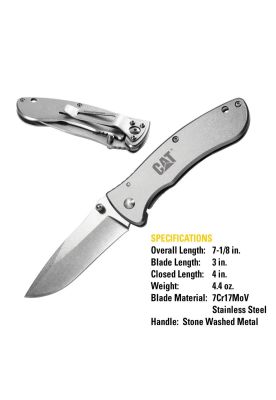 Imagen 2 del producto CUCHILLO NAVAJA PLEGABLE CAT 980004 PUNTA CURVA