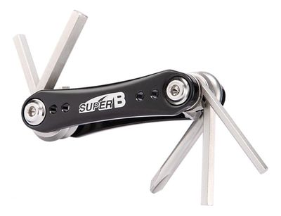 Herramienta Bicicleta Plegable Super B 7 En 1 Gris Portatil