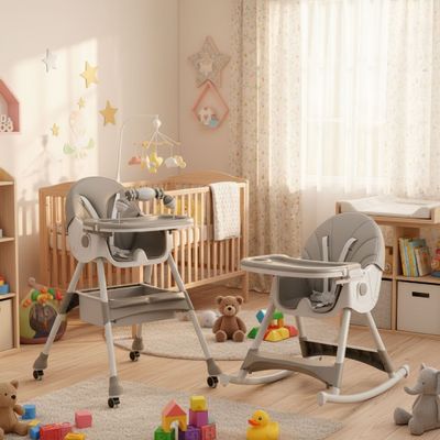 Imagen 2 del producto Silla Comer Bebe Doble Altura Safe Baby Mecedora Reclinable