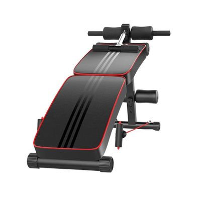 Banca Abdominales Full Pro Biceps Triceps Plegable Con Bandas Sportime