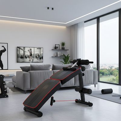 Imagen 2 del producto Banca Abdominales Full Pro Biceps Triceps Plegable Con Bandas Sportime