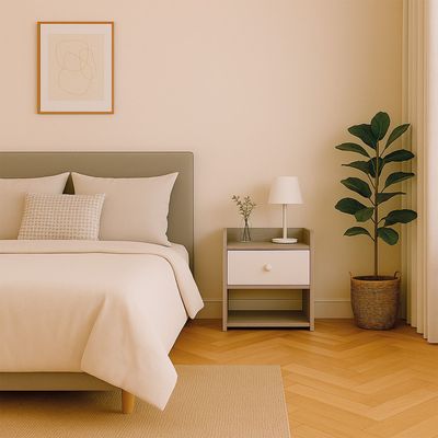 Imagen 2 del producto Velador Zapatero Grey 2 Niveles 1 Cajon 41x33x28 Cm