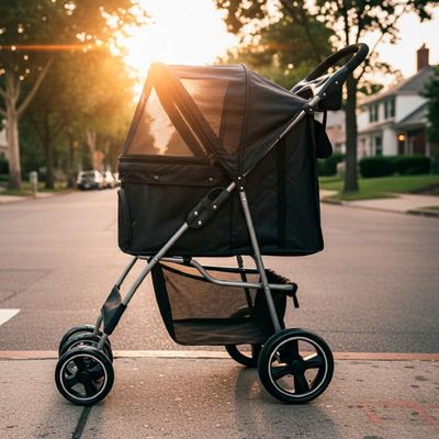 Imagen 2 del producto Coche Paseo Mascota Plegable Portatil 4 Ruedas