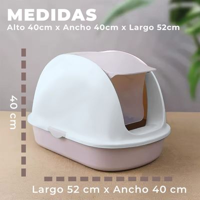 Imagen 2 del producto Arenero Cerrado Transportable Baño Gatos Con Puerta y Pala