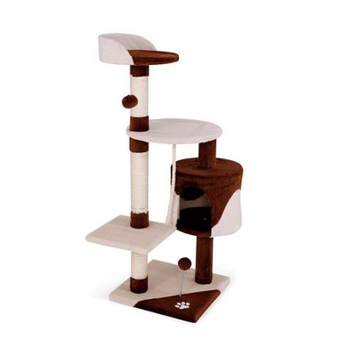 Rascador Para Gato Tipo Torre Grande 3 Niveles 112 cms. + Cuerda