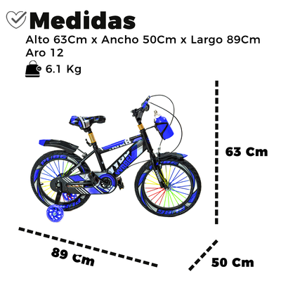 Imagen 2 del producto Bicicleta Niño Infantil Montain Bike MTB Con Ruedas Aro 12