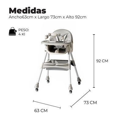 Imagen 2 del producto Silla Comer Bebe Doble Altura Safe Baby Entretenida