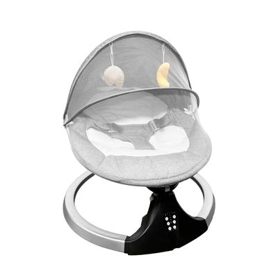 Silla Mecedora Bebe Inalámbrica Musical Bluetooth Gris