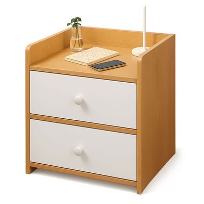 Velador Bicolor 1 Niveles 2 Cajon 40x33x27 Cm