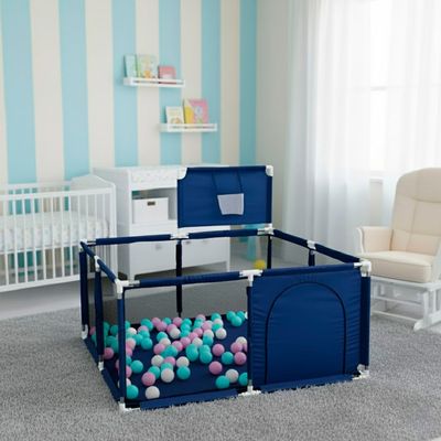 Imagen 2 del producto Corral de Seguridad Bebe 126cm Con Aro y Pelotitas Azul