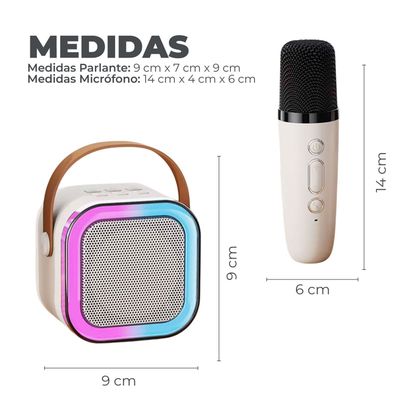 Imagen 2 del producto Mini Parlante Karaoke Bluetooth Con Microfono Portatil