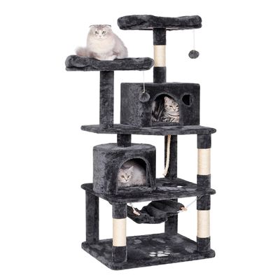 Rascador Gatos Tipo Torre 145cm Mas Hamaca Arbol Terciopelo