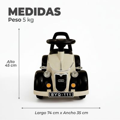 Imagen 2 del producto Auto Eléctrico Clásico Niños Estilo Retro Luces Led Y Sonido