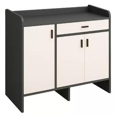 Zapatero Blackey 3 Puertas Organizador Estante + Cajón 90cm