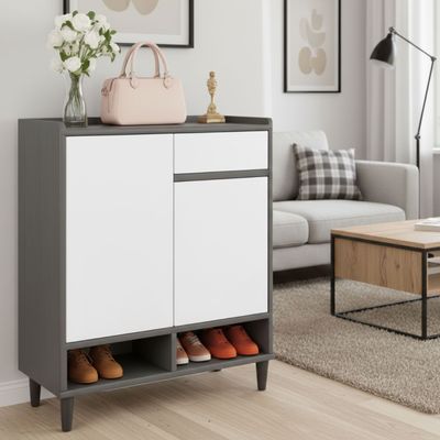 Imagen 2 del producto Zapatero Silver 2 Puertas con Cajon Organizador Estante 30Cm